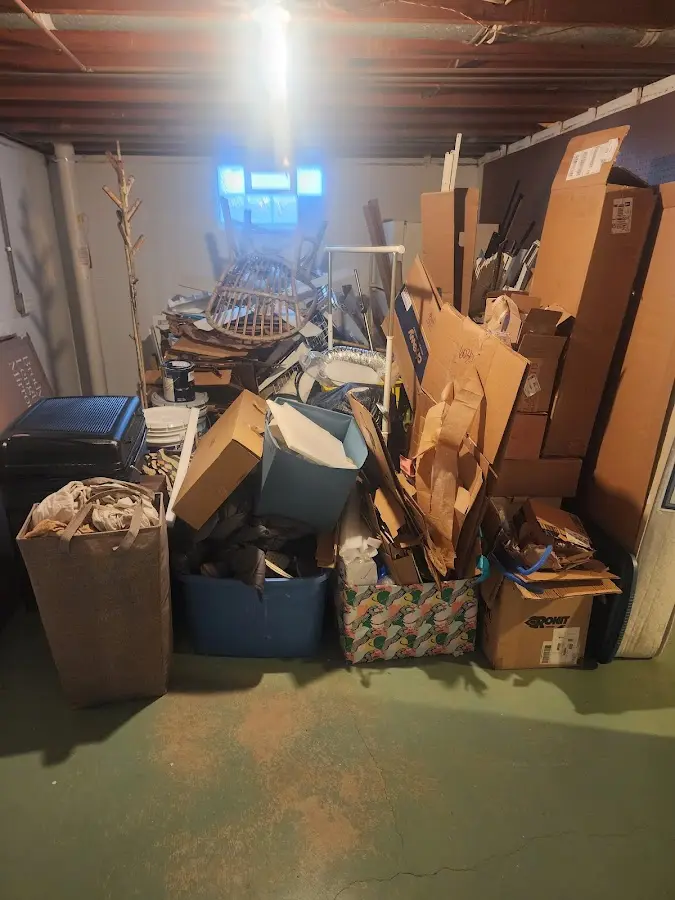 Roll-off dumpster container at job site for 6 Yard Dumpster Rental in Laughlin